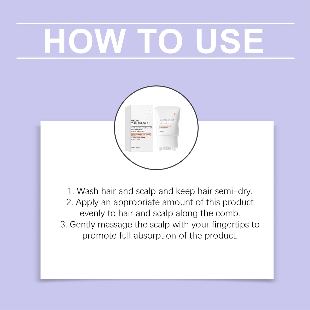 Suero para el Cuidado del Cuero Cabelludo con Cepillo Masajeador Incorporado, Tratamiento Nutritivo que Promueve el Crecimiento del Cabello y Reduce la Caída del Cabello, Repara el Cabello Dañado