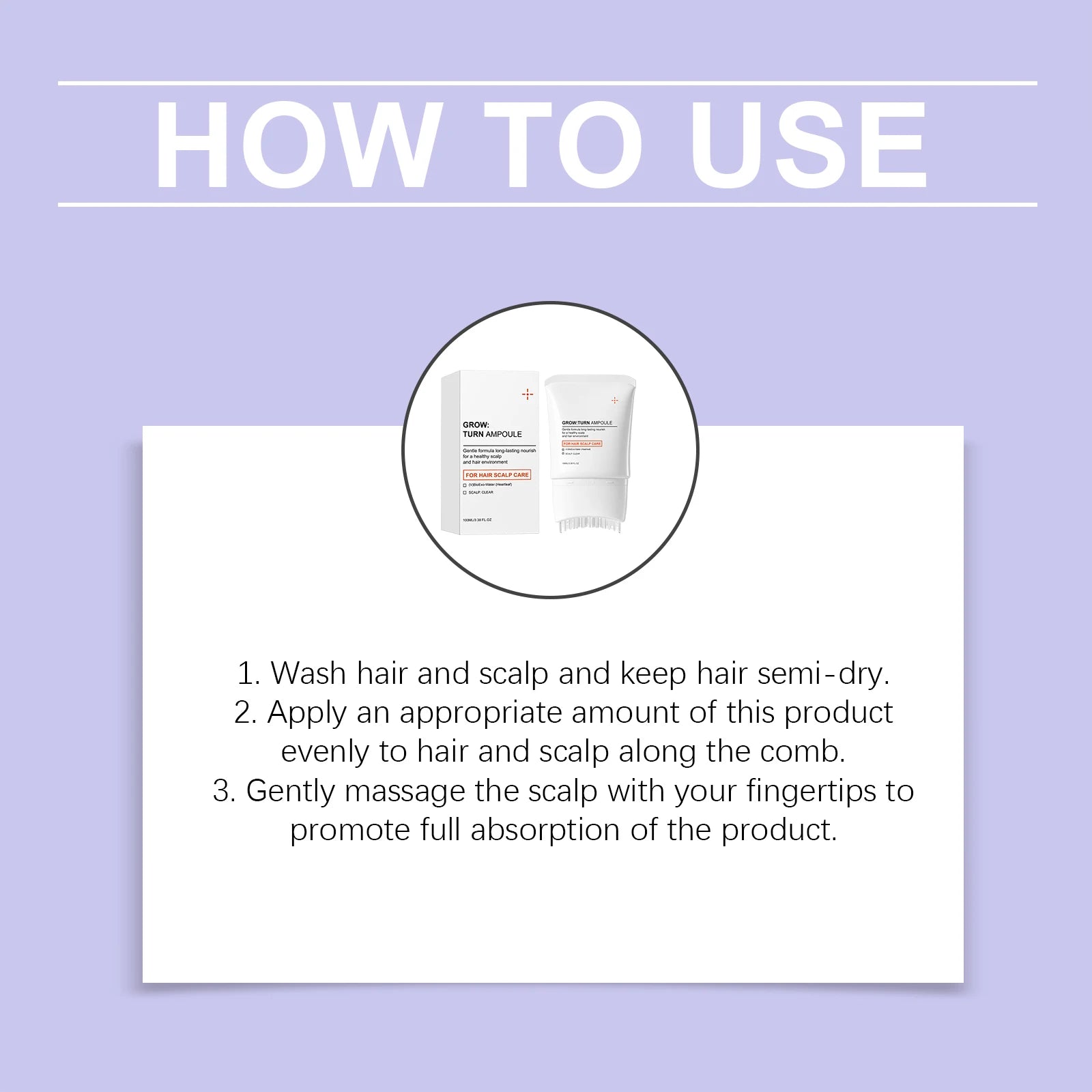 Suero para el Cuidado del Cuero Cabelludo con Cepillo Masajeador Incorporado, Tratamiento Nutritivo que Promueve el Crecimiento del Cabello y Reduce la Caída del Cabello, Repara el Cabello Dañado