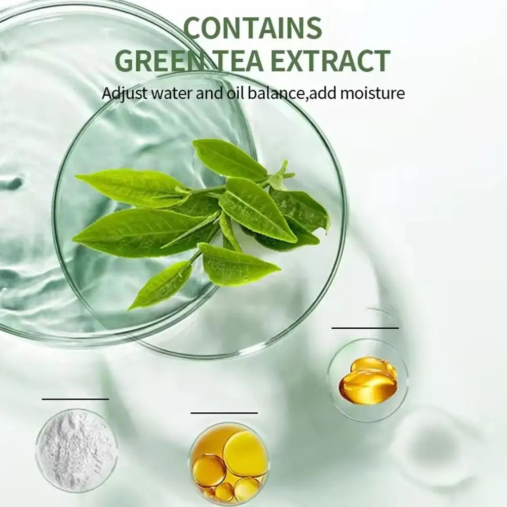 Barra de arcilla de té verde para la cara, máscara verde, palo para frotar el acné, encogimiento, espinillas, extracto de té verde, máscara Facial, limpieza de poros