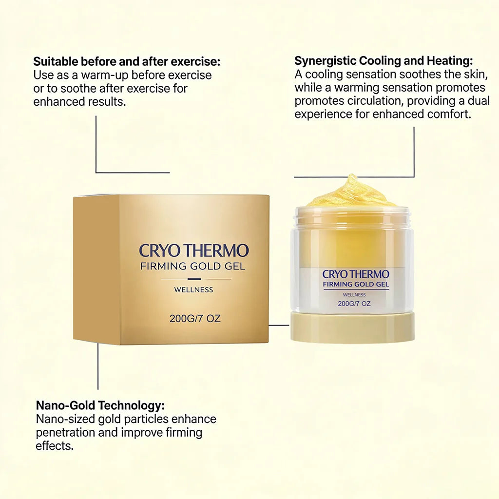 Gel Crioterapéutico Reafirmante con Oro para el Tratamiento de la Flacidez de la Piel, Acelera el Metabolismo de las Grasas, Mejora la Elasticidad de la Piel, Gel Desintoxicante para la Piel