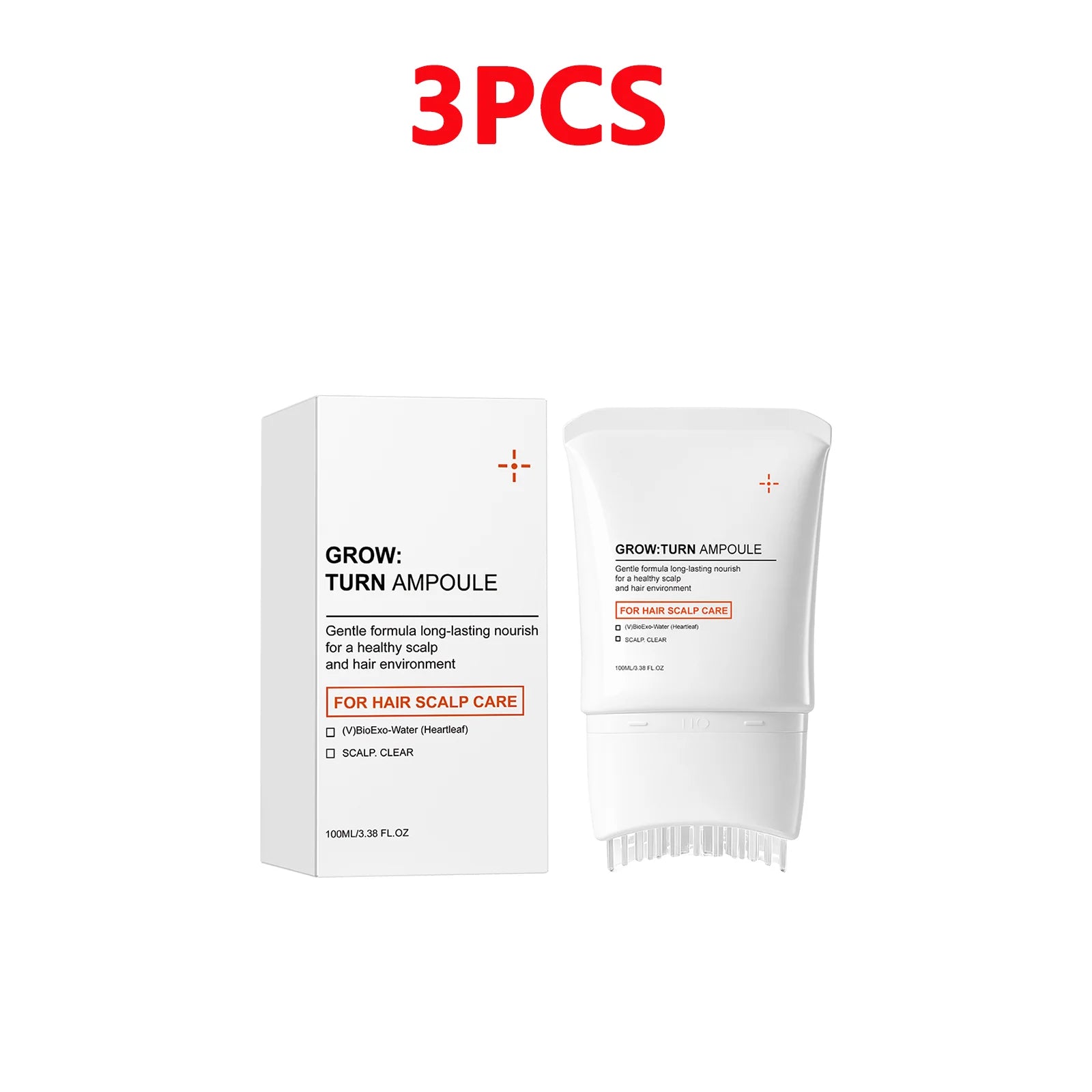 Suero para el Cuidado del Cuero Cabelludo con Cepillo Masajeador Incorporado, Tratamiento Nutritivo que Promueve el Crecimiento del Cabello y Reduce la Caída del Cabello, Repara el Cabello Dañado