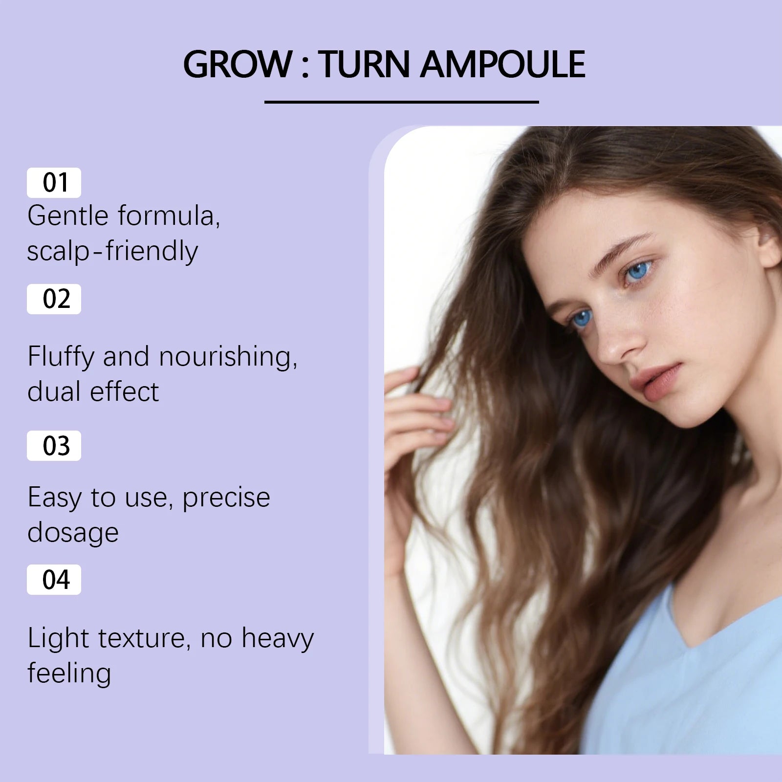 Suero para el Cuidado del Cuero Cabelludo con Cepillo Masajeador Incorporado, Tratamiento Nutritivo que Promueve el Crecimiento del Cabello y Reduce la Caída del Cabello, Repara el Cabello Dañado